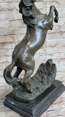 Bronze Rearing Horse Sculpture Equestrian PJ Mene