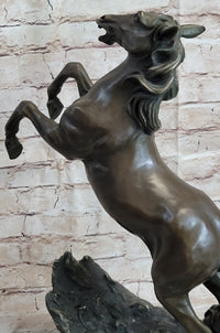 Bronze Rearing Horse Sculpture Equestrian PJ Mene