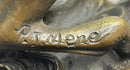 Rearing Horse Trainer Equestrian Bronze on Marble Sculpture