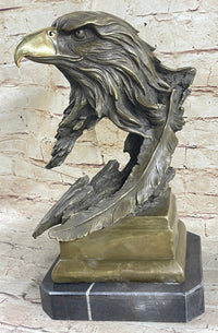 Life Size American Bald Eagle Bronze Bust Extra Large