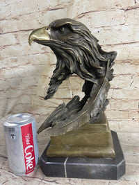 Life Size American Bald Eagle Bronze Bust Extra Large