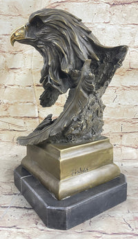 Life Size American Bald Eagle Bronze Bust Extra Large