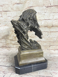 Life Size American Bald Eagle Bronze Bust Extra Large