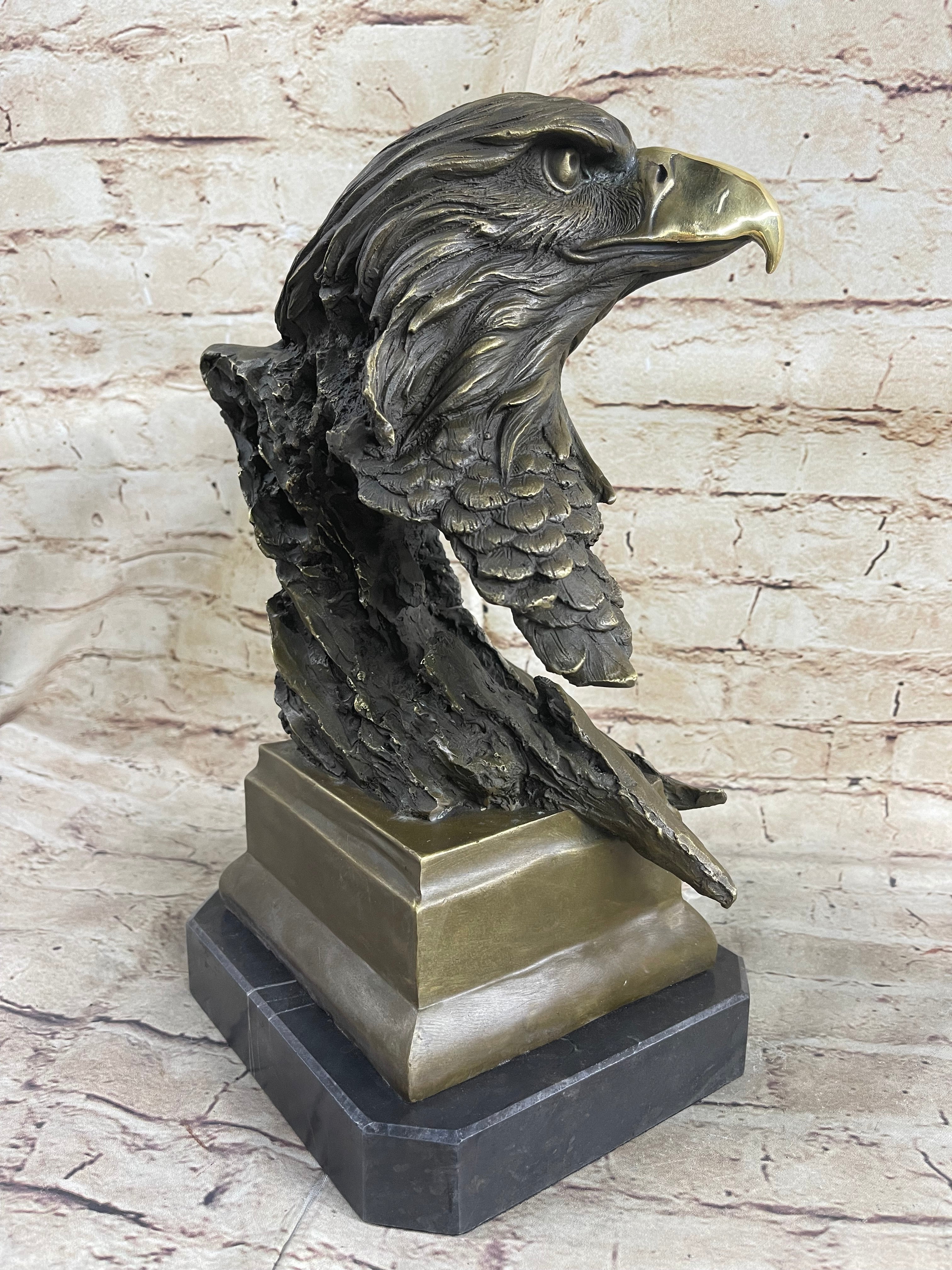 Life Size American Bald Eagle Bronze Bust Extra Large