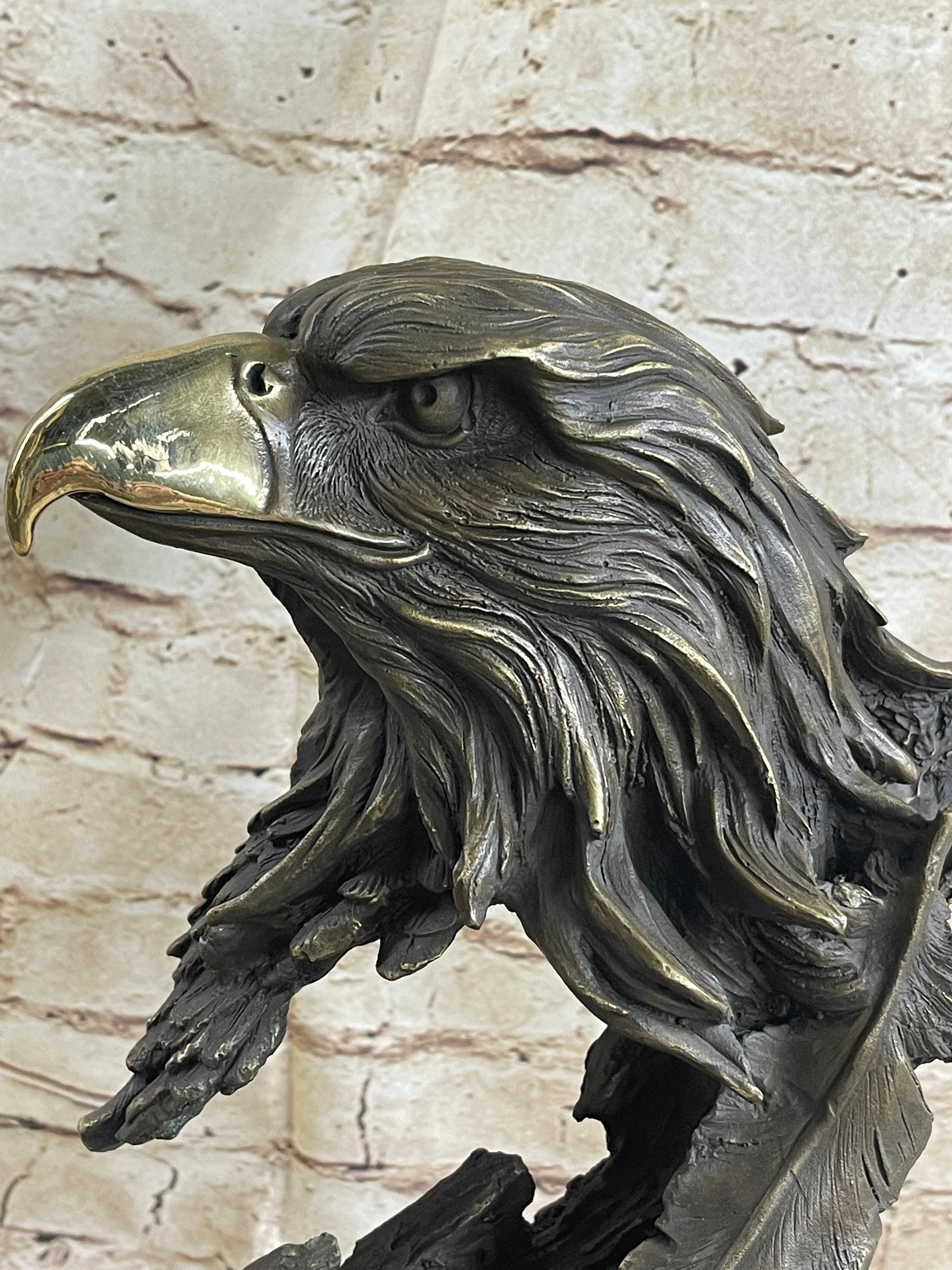 Life Size American Bald Eagle Bronze Bust Extra Large