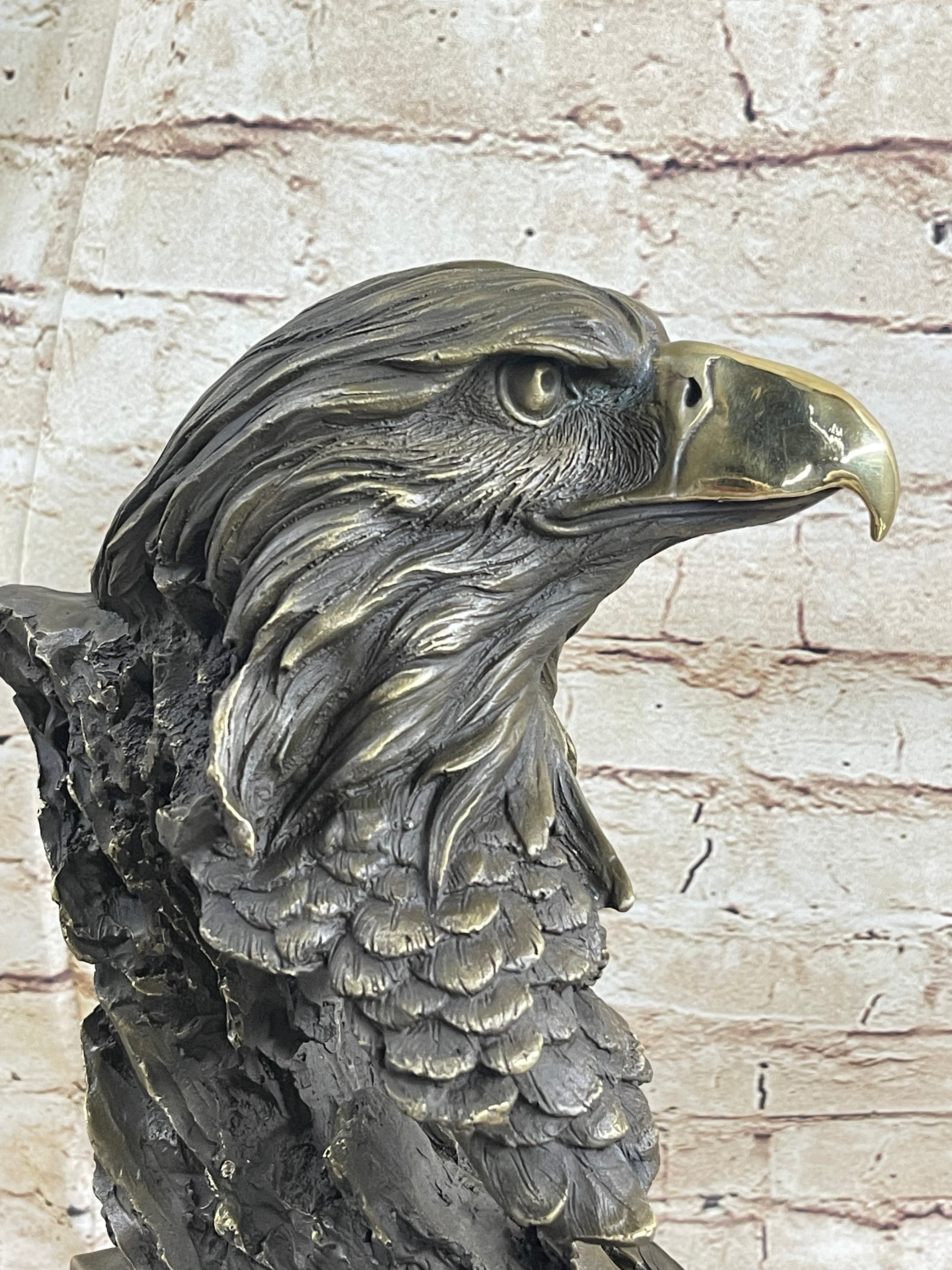 Life Size American Bald Eagle Bronze Bust Extra Large