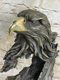 Life Size American Bald Eagle Bronze Bust Extra Large