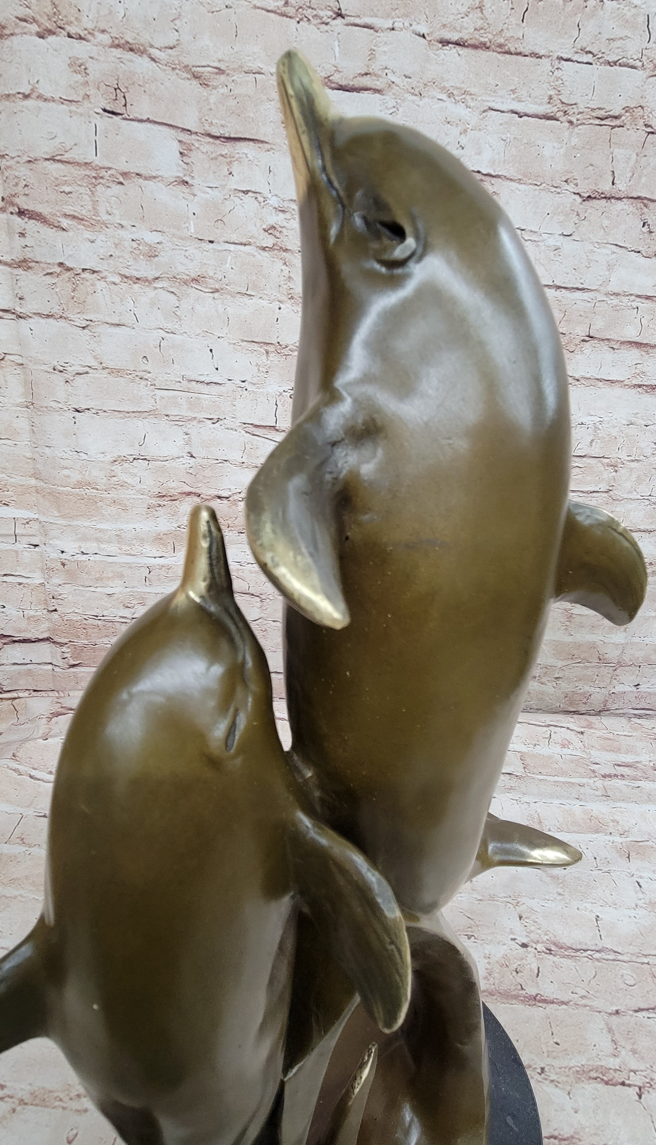 Dolphins Leaping from Water Bronze Sculpture Art