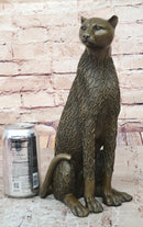 Stylized Bronze Leopard Sculpture – Modern Big Cat Art