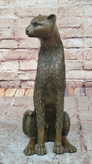 Stylized Bronze Leopard Sculpture – Modern Big Cat Art