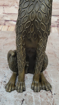Stylized Bronze Leopard Sculpture – Modern Big Cat Art