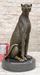 Cougar Jaguar Wildlife Animal by Henry Moore Bronze Sculpture