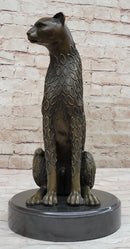 Cougar Jaguar Wildlife Animal by Henry Moore Bronze Sculpture