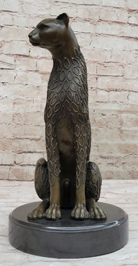 Cougar Jaguar Wildlife Animal by Henry Moore Bronze Sculpture