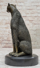 Cougar Jaguar Wildlife Animal by Henry Moore Bronze Sculpture