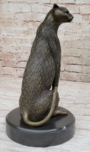 Cougar Jaguar Wildlife Animal by Henry Moore Bronze Sculpture