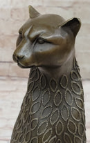 Cougar Jaguar Wildlife Animal by Henry Moore Bronze Sculpture