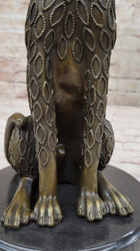 Cougar Jaguar Wildlife Animal by Henry Moore Bronze Sculpture