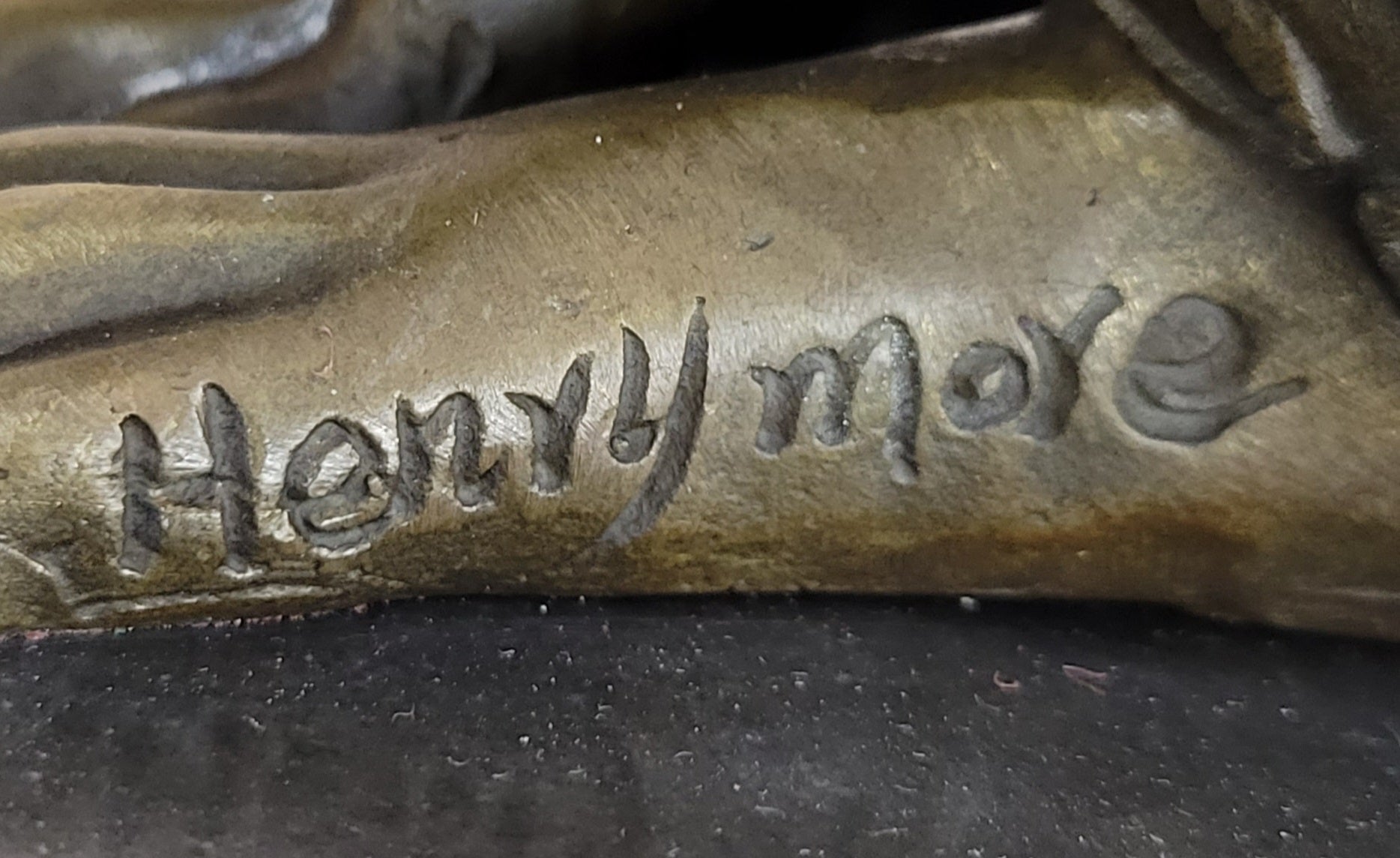 Cougar Jaguar Wildlife Animal by Henry Moore Bronze Sculpture