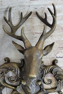 Signed Original Wildlife Elk Head Bust Bronze Sculpture