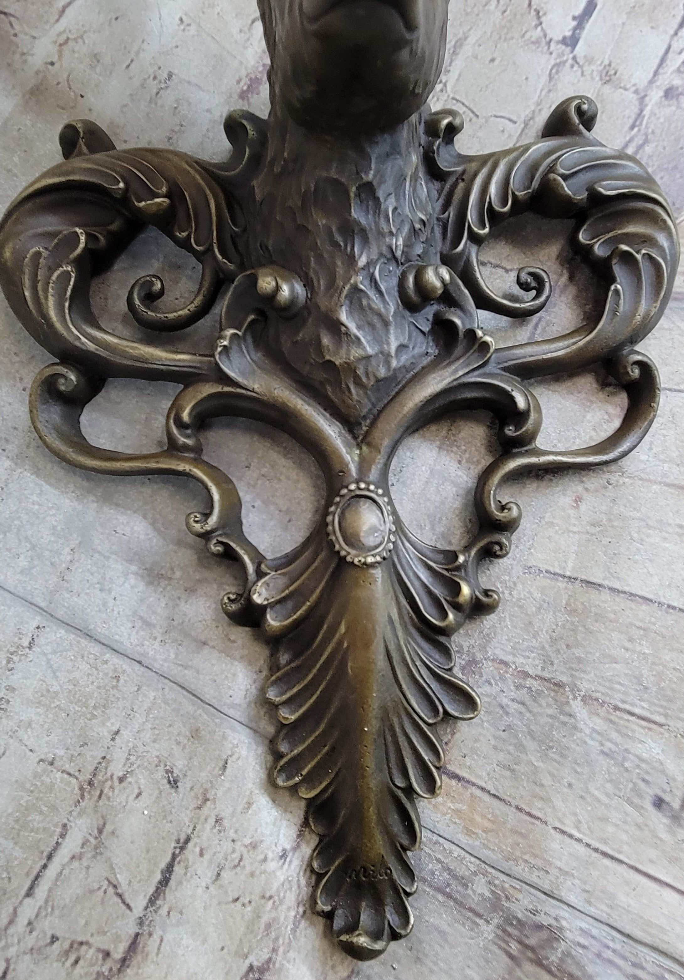 Signed Original Wildlife Elk Head Bust Bronze Sculpture