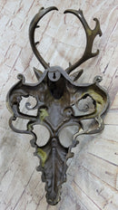 Signed Original Wildlife Elk Head Bust Bronze Sculpture