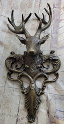 Signed Original Wildlife Elk Head Bust Bronze Sculpture