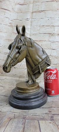 Hot Cast Bronze Horse Head Sculpture Barye Art