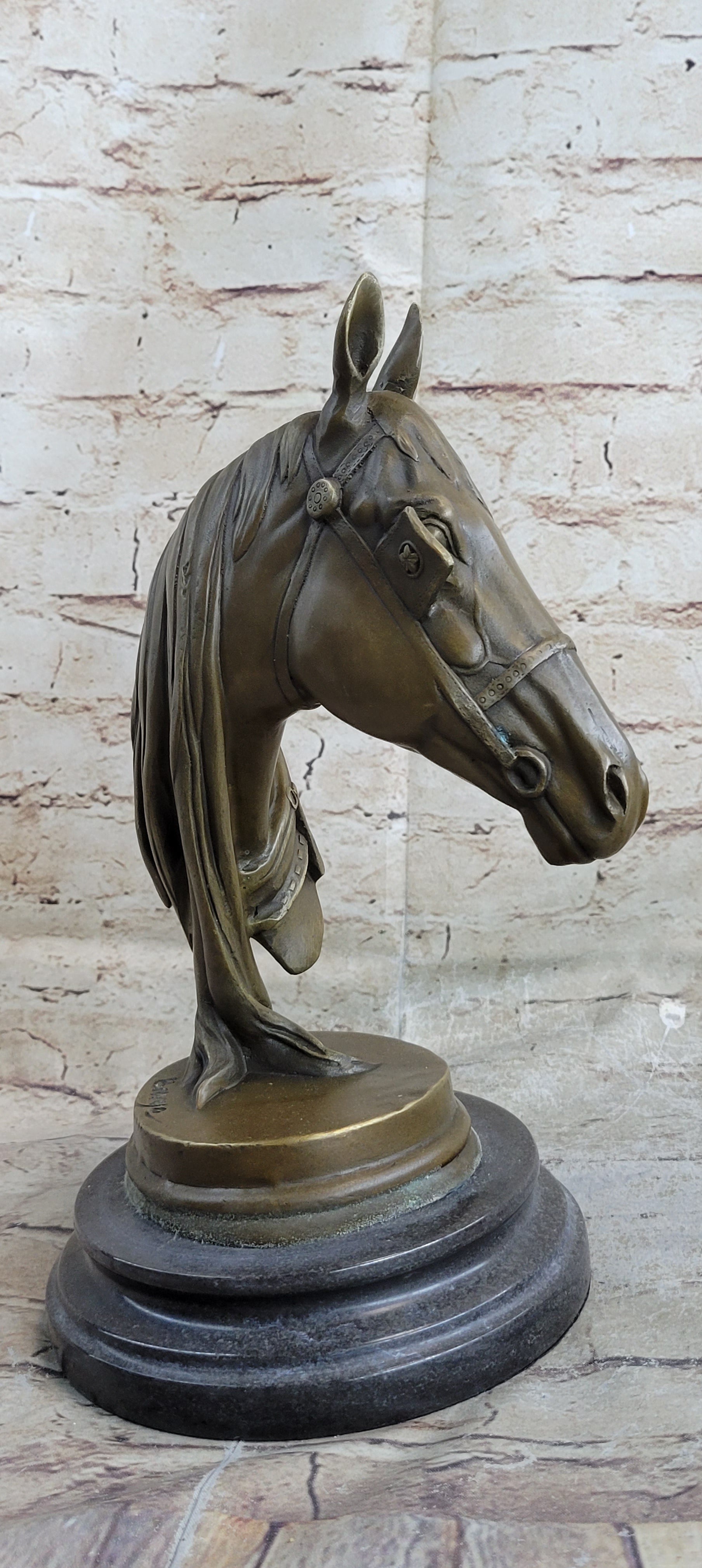 Hot Cast Bronze Horse Head Sculpture Barye Art