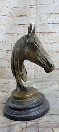 Hot Cast Bronze Horse Head Sculpture Barye Art