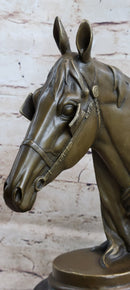 Hot Cast Bronze Horse Head Sculpture Barye Art