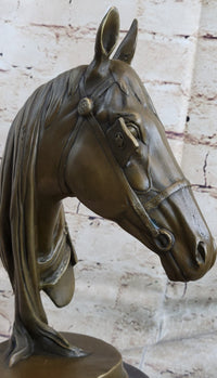 Hot Cast Bronze Horse Head Sculpture Barye Art