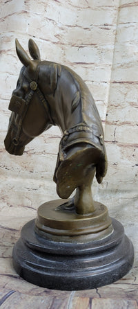 Hot Cast Bronze Horse Head Sculpture Barye Art