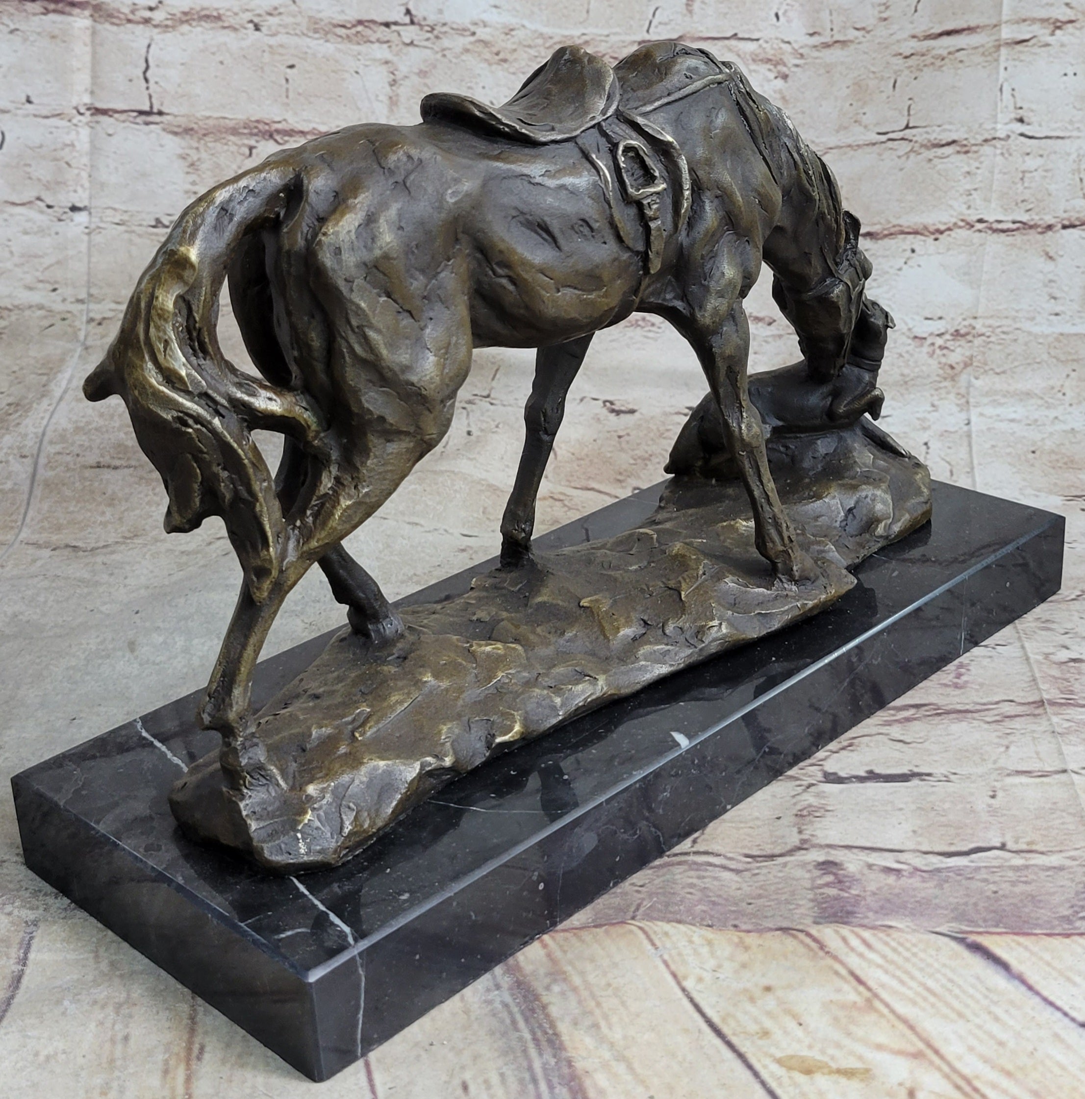 Friendship between Horse & Dog Bronze Sculpture