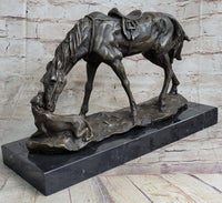 Friendship between Horse & Dog Bronze Sculpture