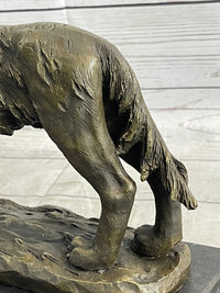 Hot Cast Bronze Howling Wolf Sculpture by Milo