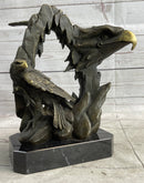 Majestic Bald Eagle Head Bronze Sculpture Wildlife Art