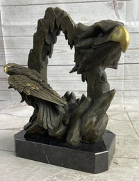 Majestic Bald Eagle Head Bronze Sculpture Wildlife Art