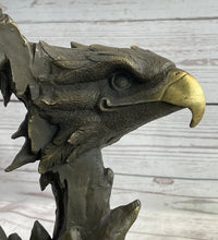 Majestic Bald Eagle Head Bronze Sculpture Wildlife Art