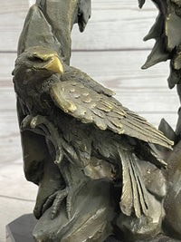 Majestic Bald Eagle Head Bronze Sculpture Wildlife Art