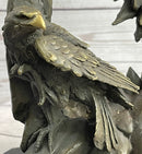 Majestic Bald Eagle Head Bronze Sculpture Wildlife Art