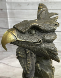 Majestic Bald Eagle Head Bronze Sculpture Wildlife Art
