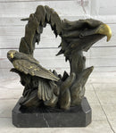 Majestic Bald Eagle Head Bronze Sculpture Wildlife Art