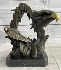 Majestic Bald Eagle Head Bronze Sculpture Wildlife Art