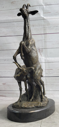 Two Gazelle Antelope Kudu Bronze Wildlife Sculpture
