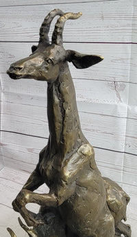 Two Gazelle Antelope Kudu Bronze Wildlife Sculpture