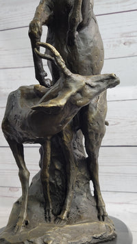 Two Gazelle Antelope Kudu Bronze Wildlife Sculpture