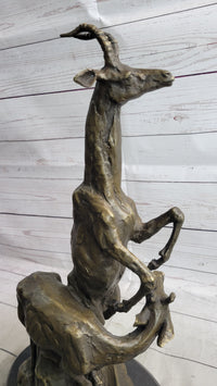 Two Gazelle Antelope Kudu Bronze Wildlife Sculpture