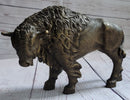 American Buffalo Bull Bison Bronze Metal Figure 8" x 11"