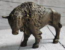 American Buffalo Bull Bison Bronze Metal Figure 8" x 11"